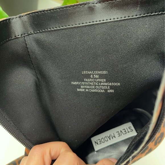 Steve Madden Leena Leopard Print Pointed Toe Stiletto Ankle Boots Size 6.5 - Picture 6 of 10